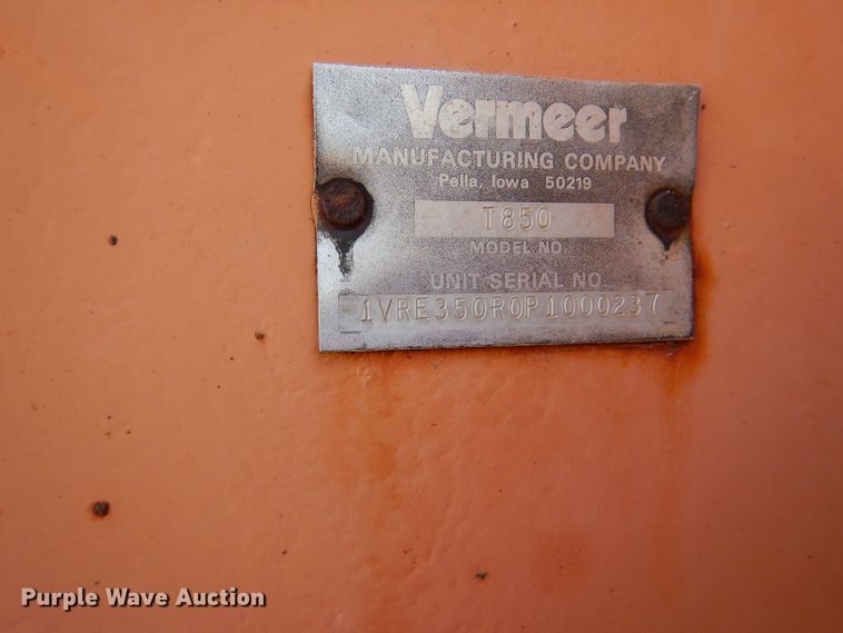 image for item DL4795 1993 Vermeer T850  trencher