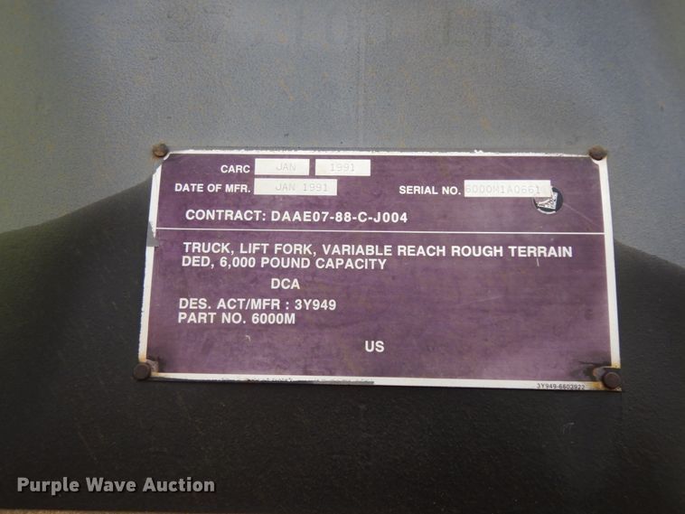 image for item DM2832 1991 SkyTrak 6000M  telehandler