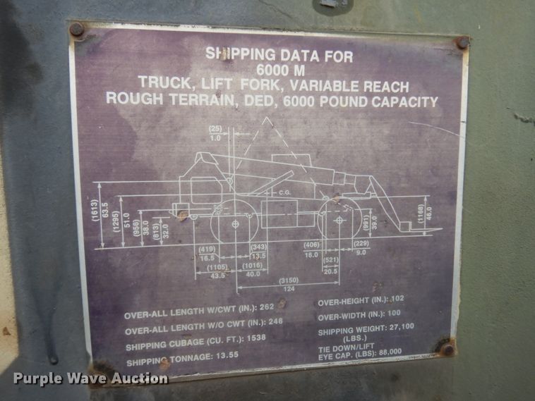 image for item DM2832 1991 SkyTrak 6000M  telehandler
