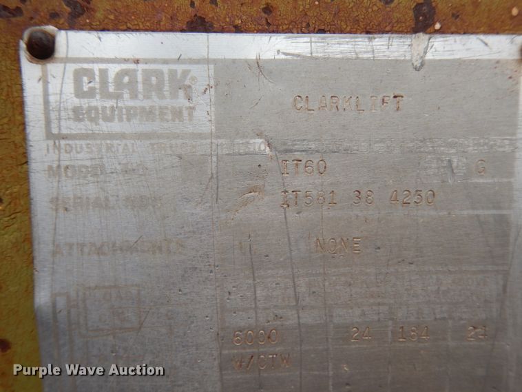 image for item DM2833 Clark IT60  forklift