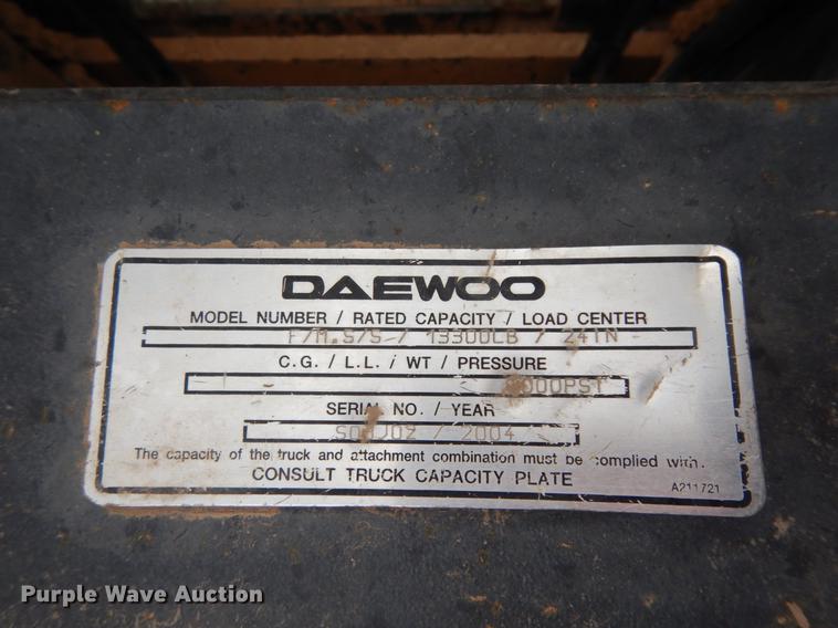 image for item DM2834 2004 Daewoo D60A-2  forklift