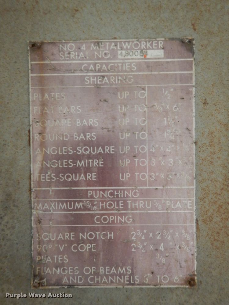 image for item EX9517 Hill Acme No. 4 metal worker