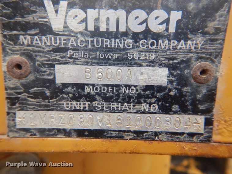 image for item GT9688 2006 Vermeer RT650  trencher