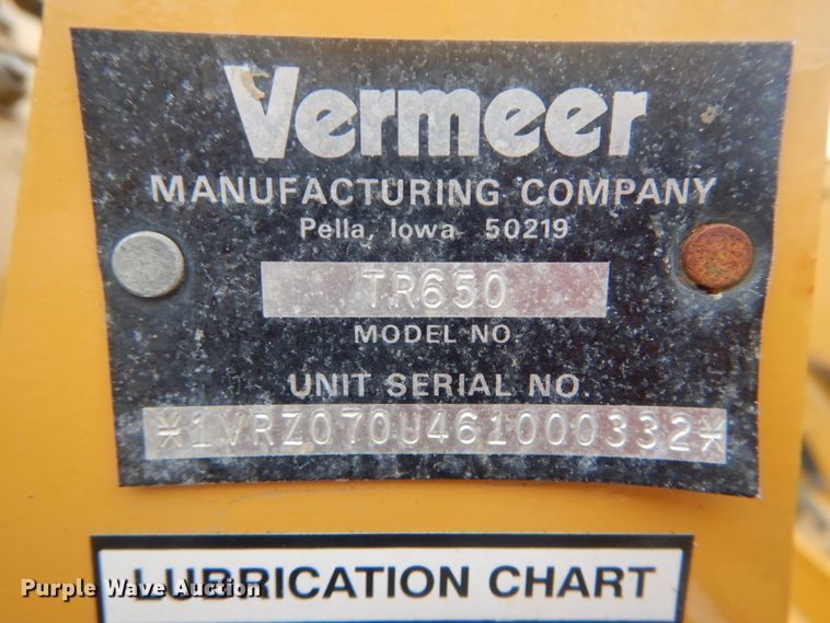 image for item GT9688 2006 Vermeer RT650  trencher