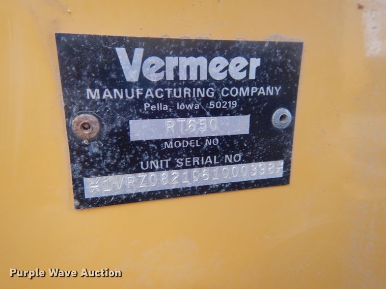 image for item GT9688 2006 Vermeer RT650  trencher