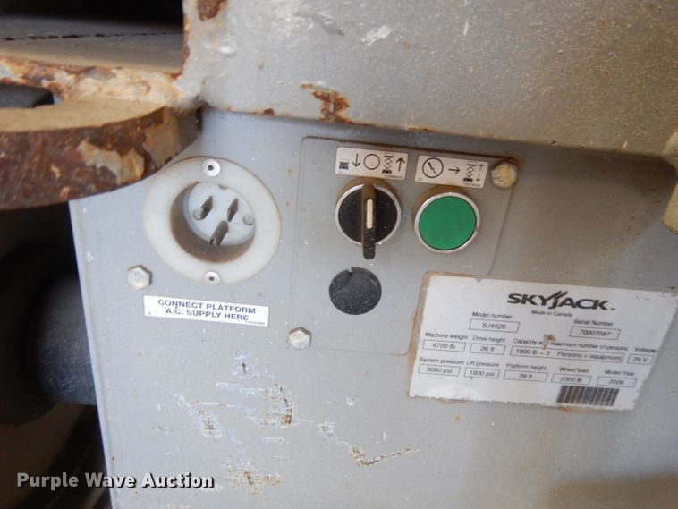 image for item HD9729 2008 Skyjack SJ4626  scissor lift