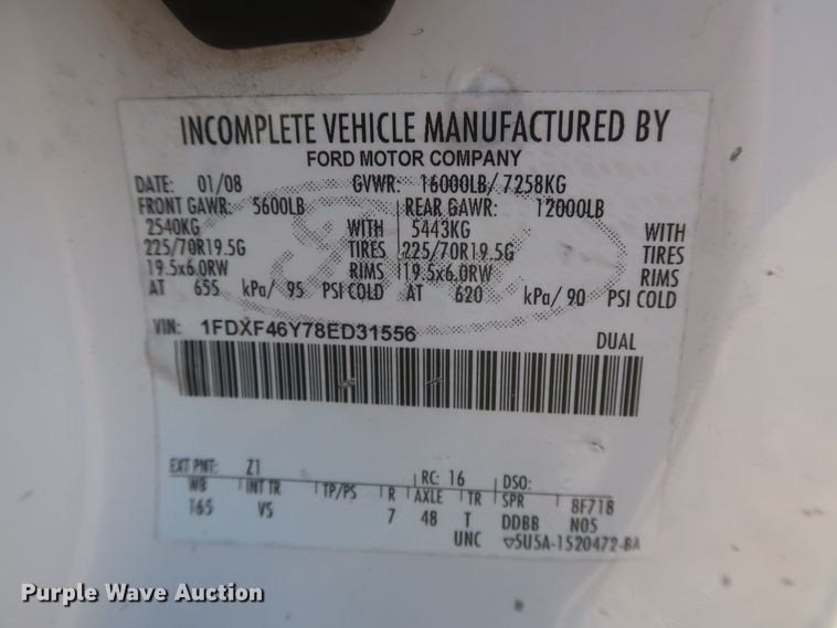 image for item HK9693 2008 Ford F450 Super Duty XL  bucket truck