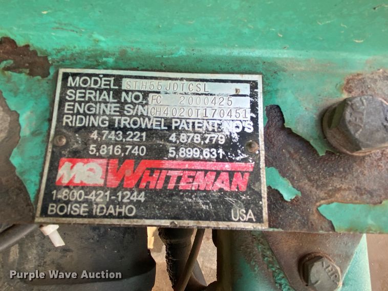 image for item HR9492 Whiteman STH55JDTCSL power trowel