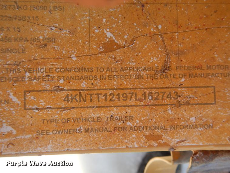 image for item IA9431 2007 Towmaster utility trailer