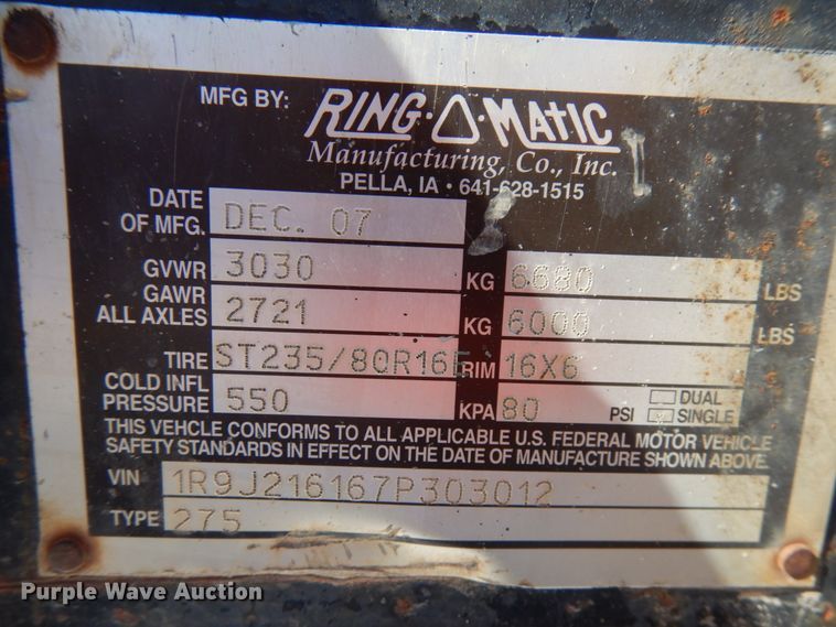 image for item IA9432 2007 Ring-o-matic 275  vacuum excavator