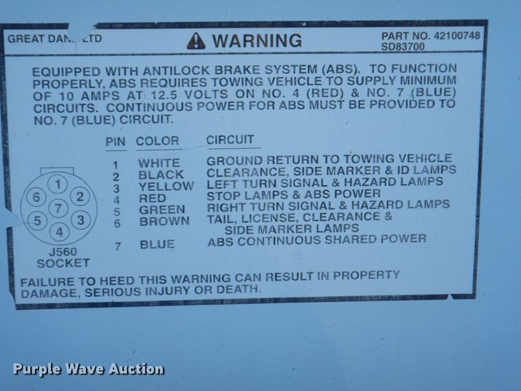 image for item II9761 1999 Great Dane dry van trailer