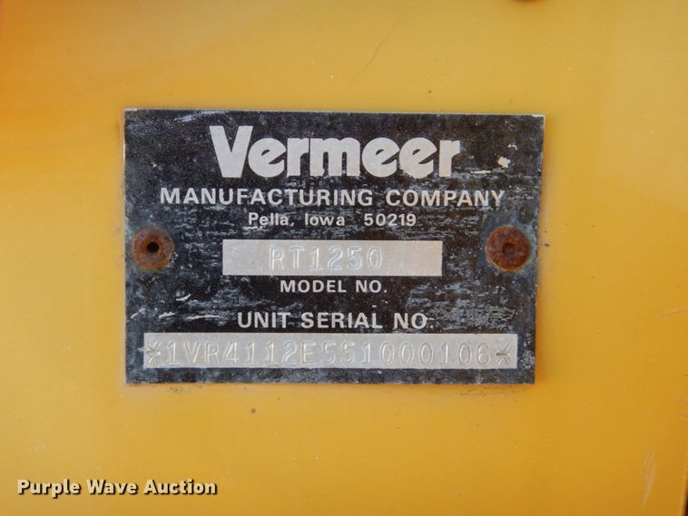 image for item IK9822 2005 Vermeer RT1250  trencher