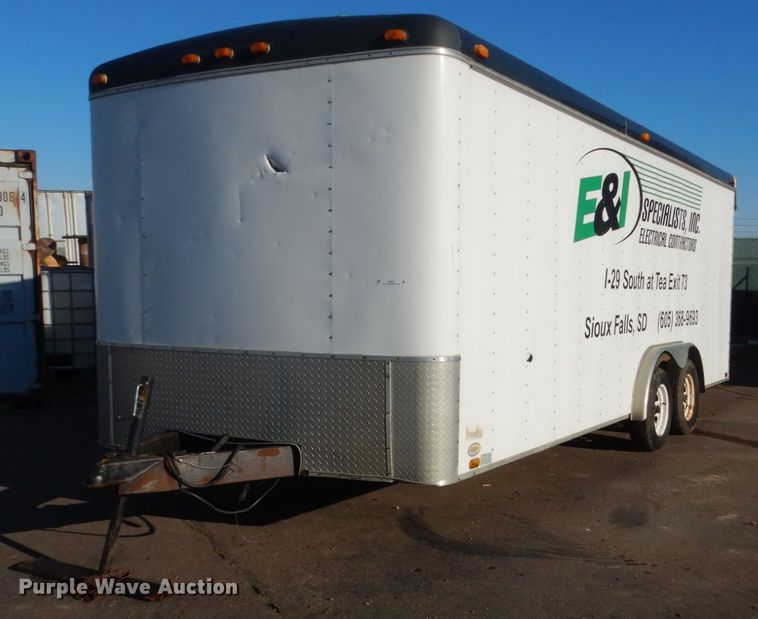 image for item IK9842 1995 United Express Line enclosed cargo trailer