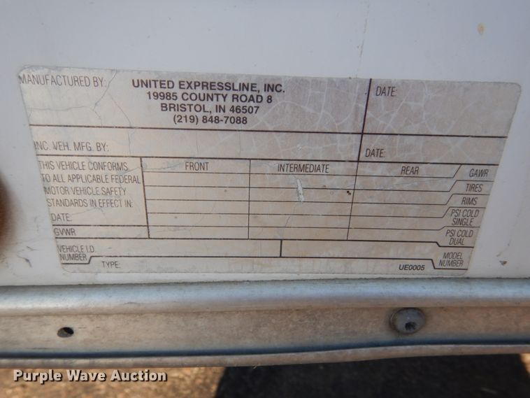 image for item IK9842 1995 United Express Line enclosed cargo trailer
