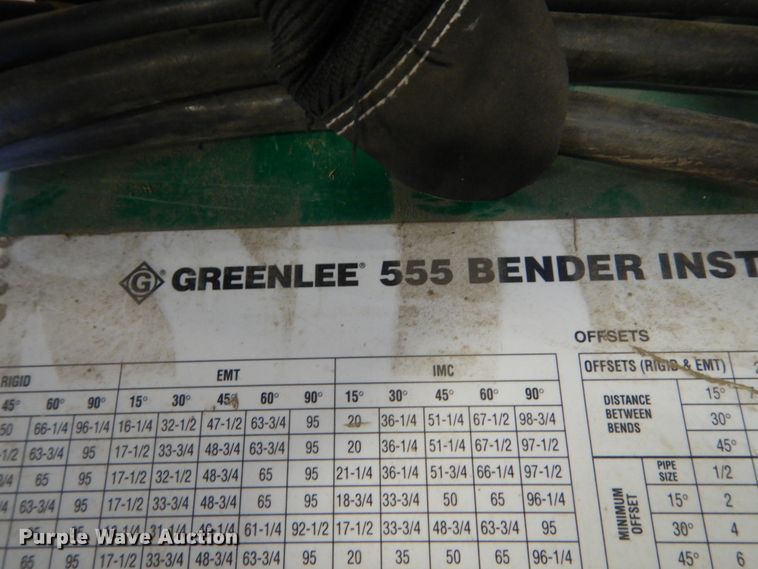 image for item IK9879 Greenlee 555 conduit bender