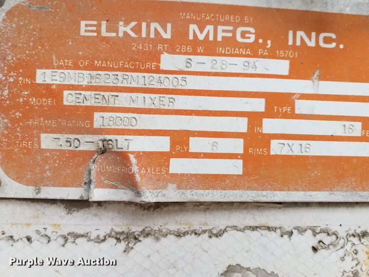 image for item IP9078 1994 Elkin concrete mixer