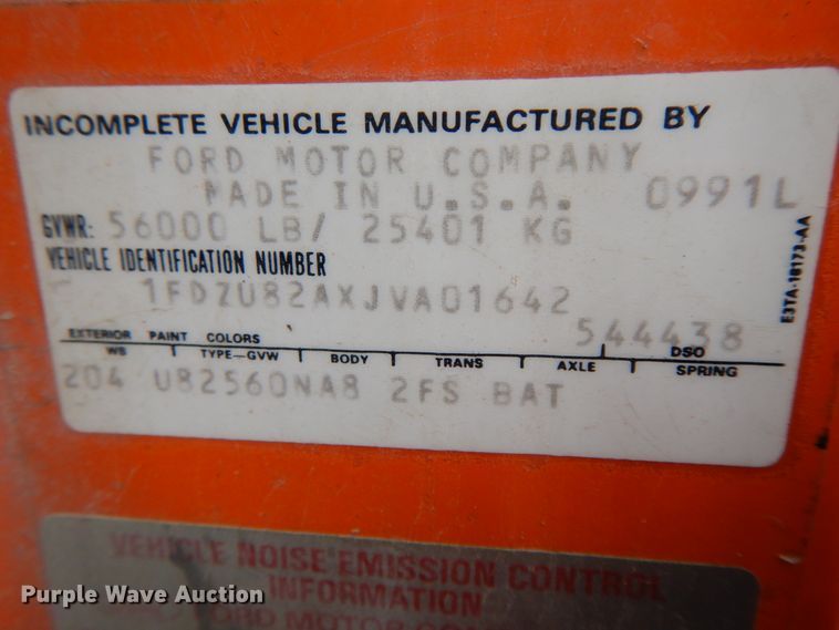 image for item IX9350 1988 Ford L8000  dump truck