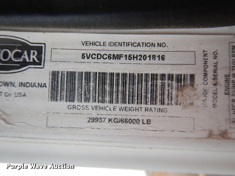 image for item DG8495 2005 Autocar WX  refuse truck