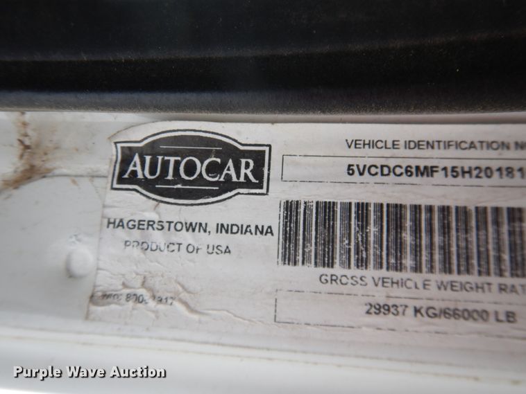 image for item DG8495 2005 Autocar WX  refuse truck