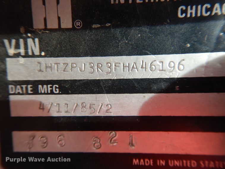 image for item DI5501 1985 International F2574  dump truck