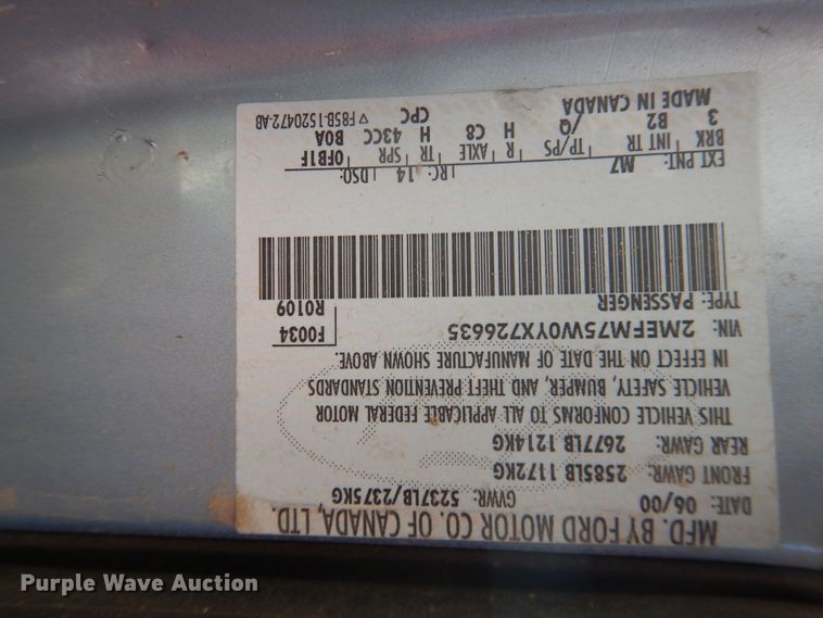 image for item DI5520 2000 Mercury Grand Marquis