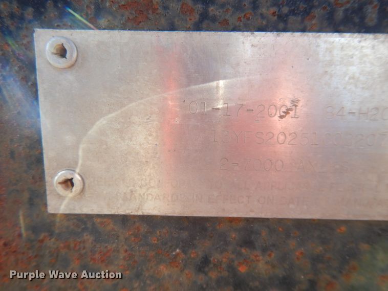 image for item DL2692 2001 Starlite equipment trailer