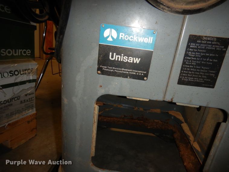 image for item HE9465 Rockwell unisaw