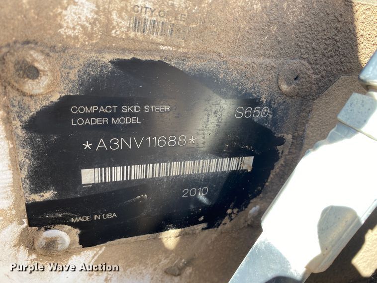 image for item HR9454 2010 Bobcat S650  skid steer loader