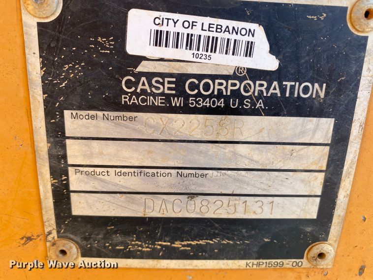 image for item HR9456 2003 Case CX225SR  excavator