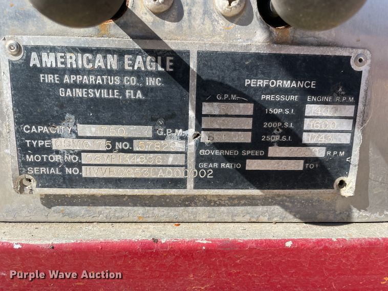 image for item HX9790 1990 Ottawa 08V  pumper fire truck