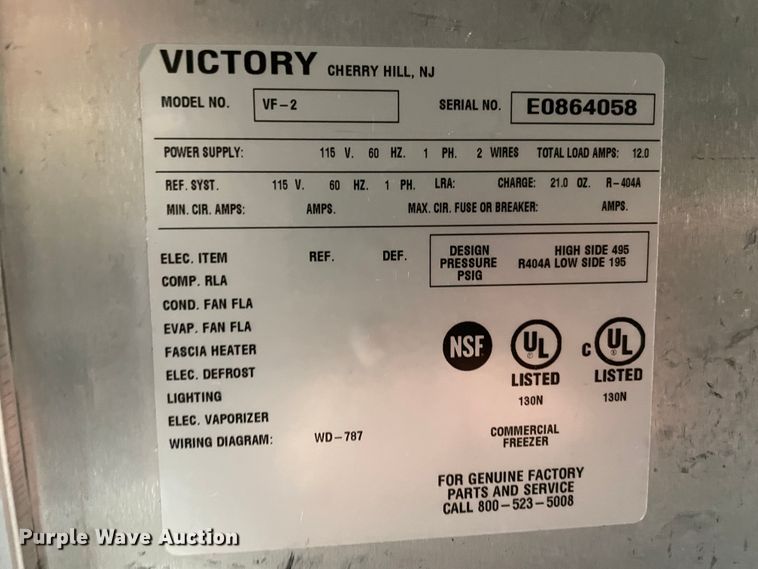 image for item HX9876 Victory VF-2  refrigerator