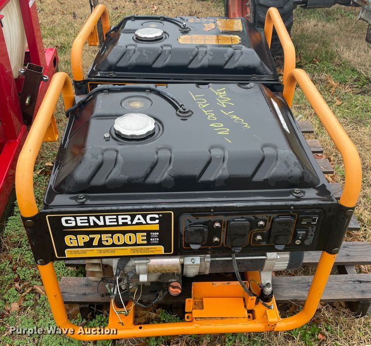 image for item II9287 (2) Generac GP7500E generators