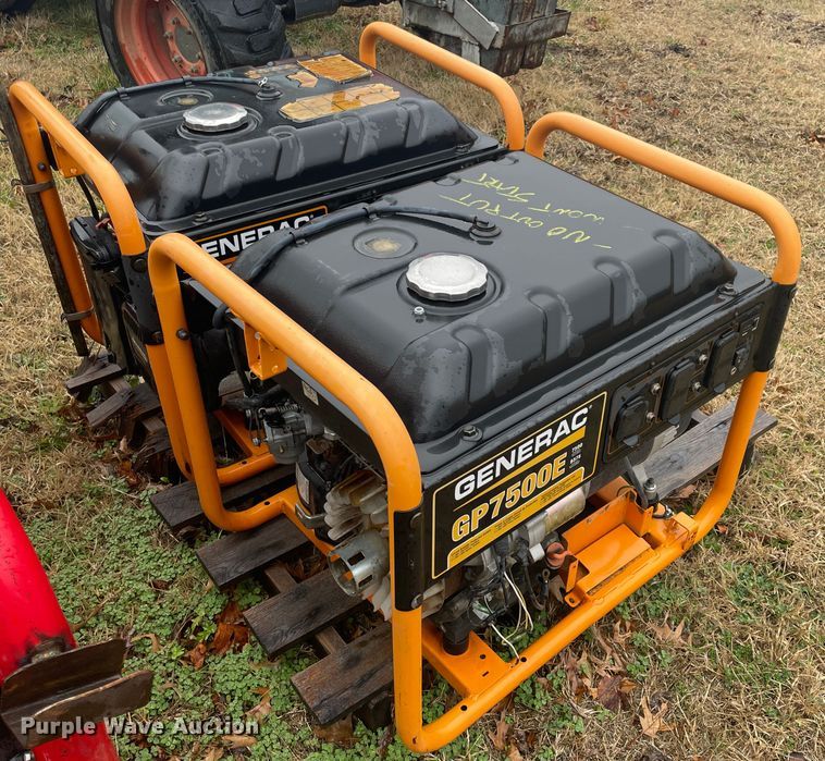 image for item II9287 (2) Generac GP7500E generators