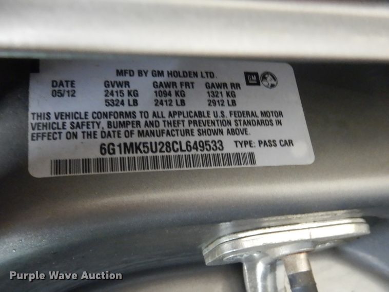 image for item IK9806 2012 Chevrolet Caprice Police