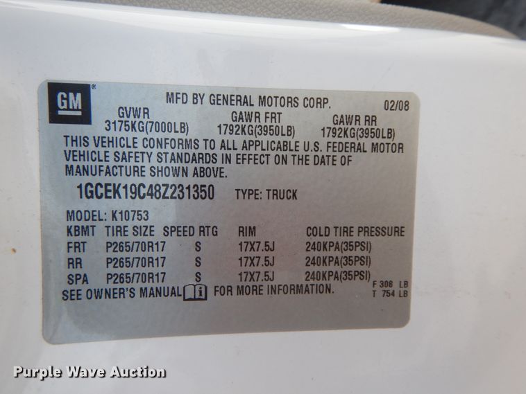 image for item IX9309 2008 Chevrolet Silverado 1500  Ext. Cab pickup truck