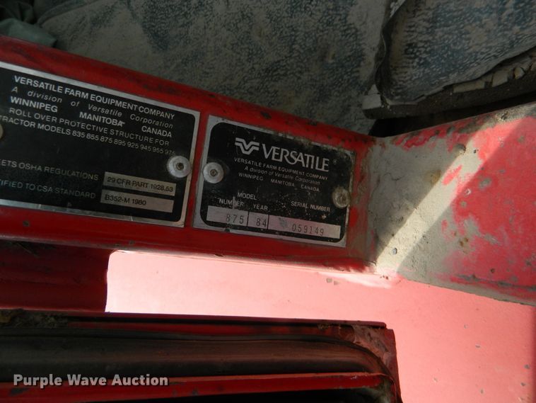 image for item FW9010 1984 Versatile 875  4WD tractor