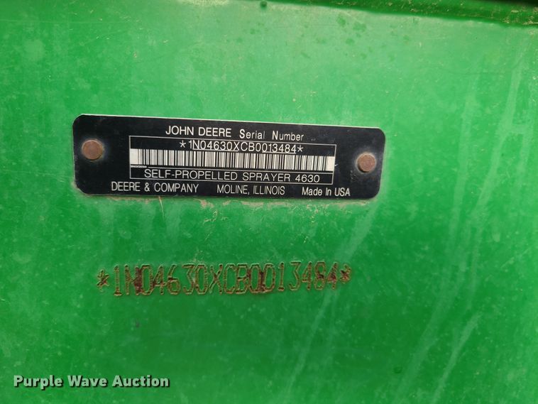 image for item GY9701 2011 John Deere 4630  sprayer