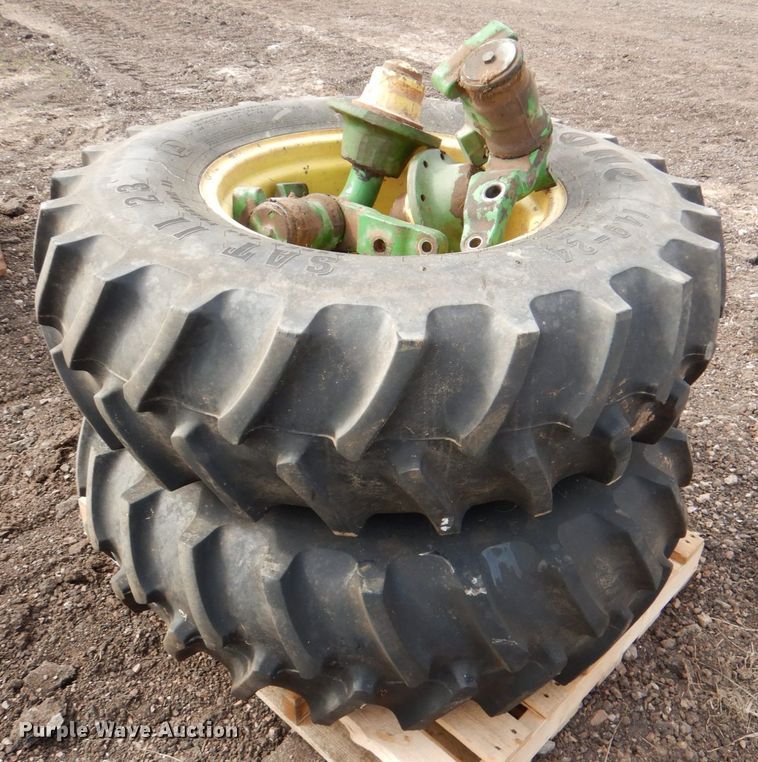 image for item HL9345 (2) Firestone 14.9-24 tires and wheels