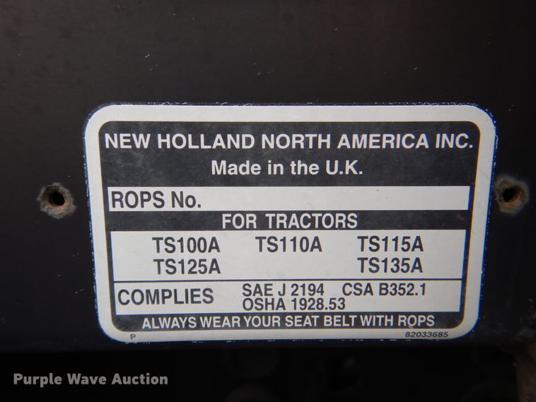image for item HX9176 2004 New Holland TS115A  tractor