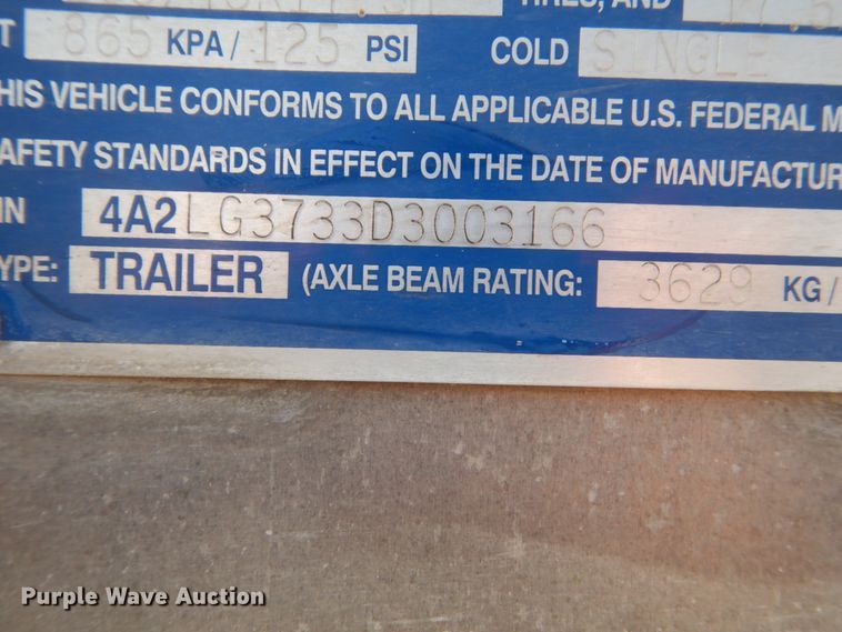 image for item IK9790 2013 Eby Ruffneck  livestock trailer