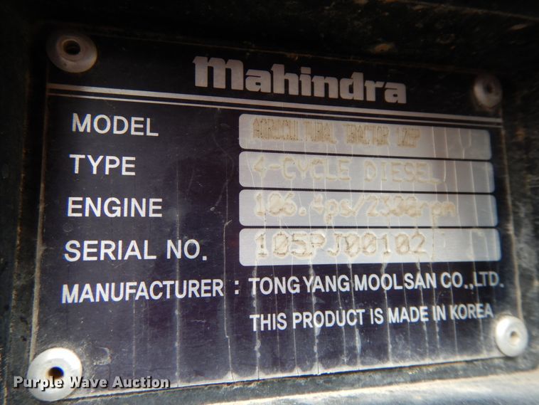 image for item IX9347 2015 Mahindra 105P  MFWD tractor