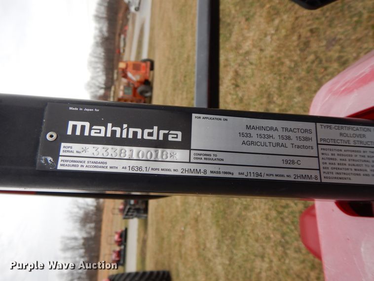 image for item IX9348 2016 Mahindra 1533  MFWD tractor