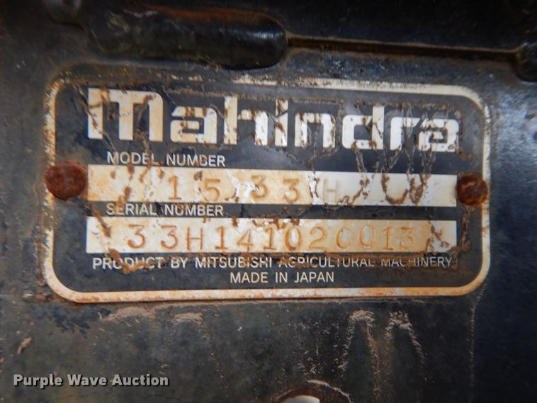 image for item IX9348 2016 Mahindra 1533  MFWD tractor