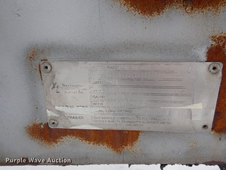 image for item DJ6038 2001 XL Specialized XL80HDG equipment trailer