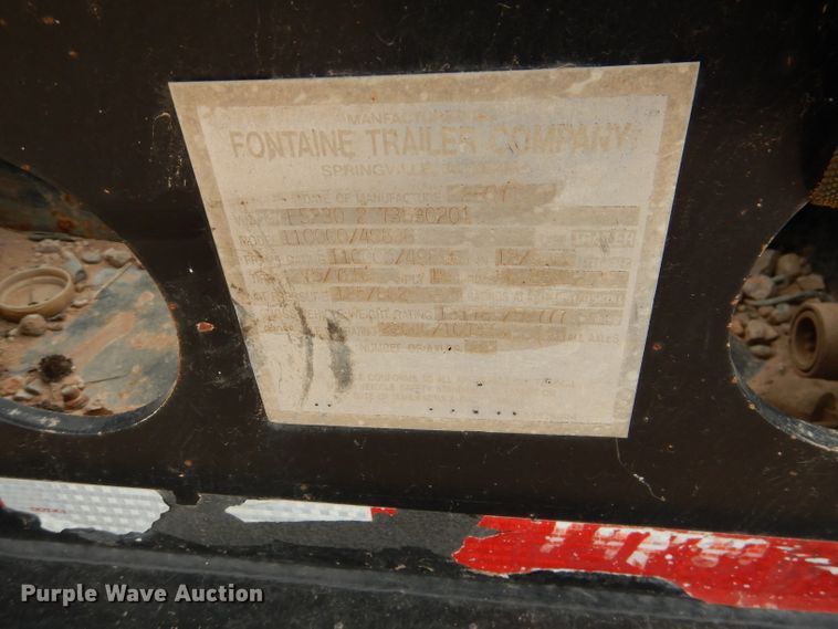 image for item DJ8824 2007 Fontaine 110000/49896 lowboy equipment trailer