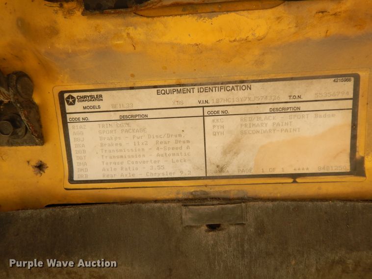 image for item DF6687 1999 Dodge Ram 1500  Quad Cab pickup truck