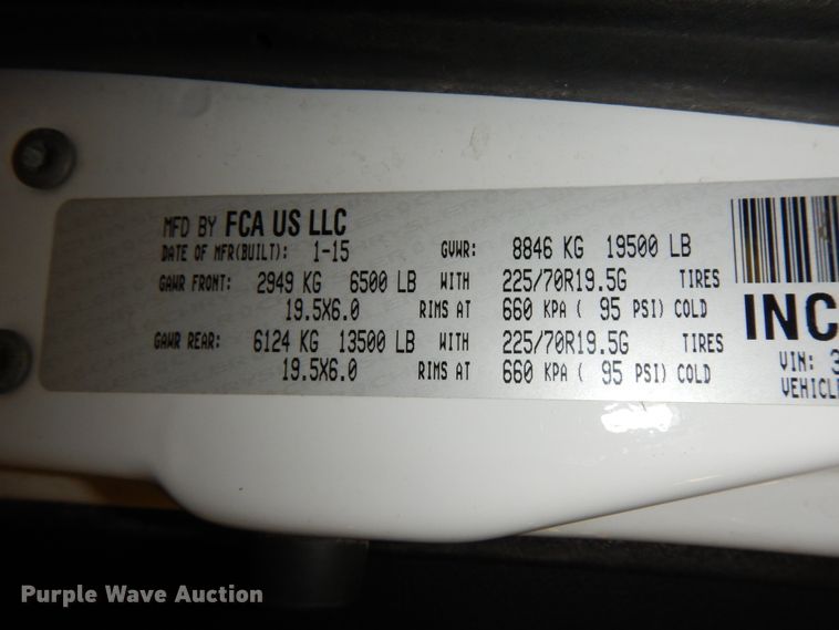 image for item DF6763 2015 Dodge Ram 5500  bucket truck