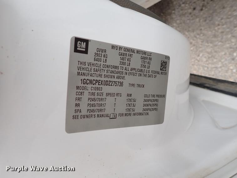 image for item DJ0077 2013 Chevrolet Silverado 1500  pickup truck