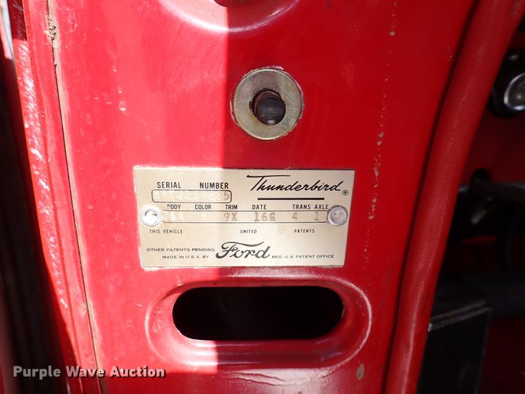 image for item DJ0194 1959 Ford Thunderbird  convertible