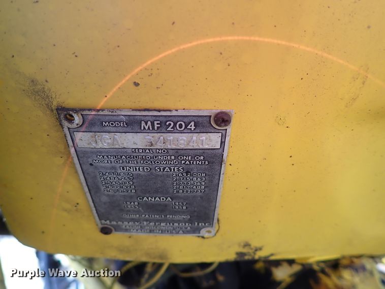 image for item DJ0195 1960 Massey-Ferguson MF204  backhoe
